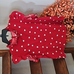 Cute red with hearts shirt.  NWOT